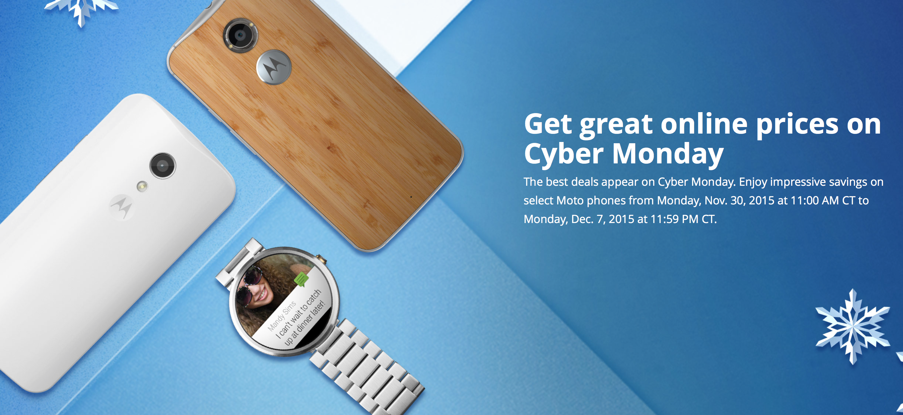 Moto Cyber Monday deals 2015