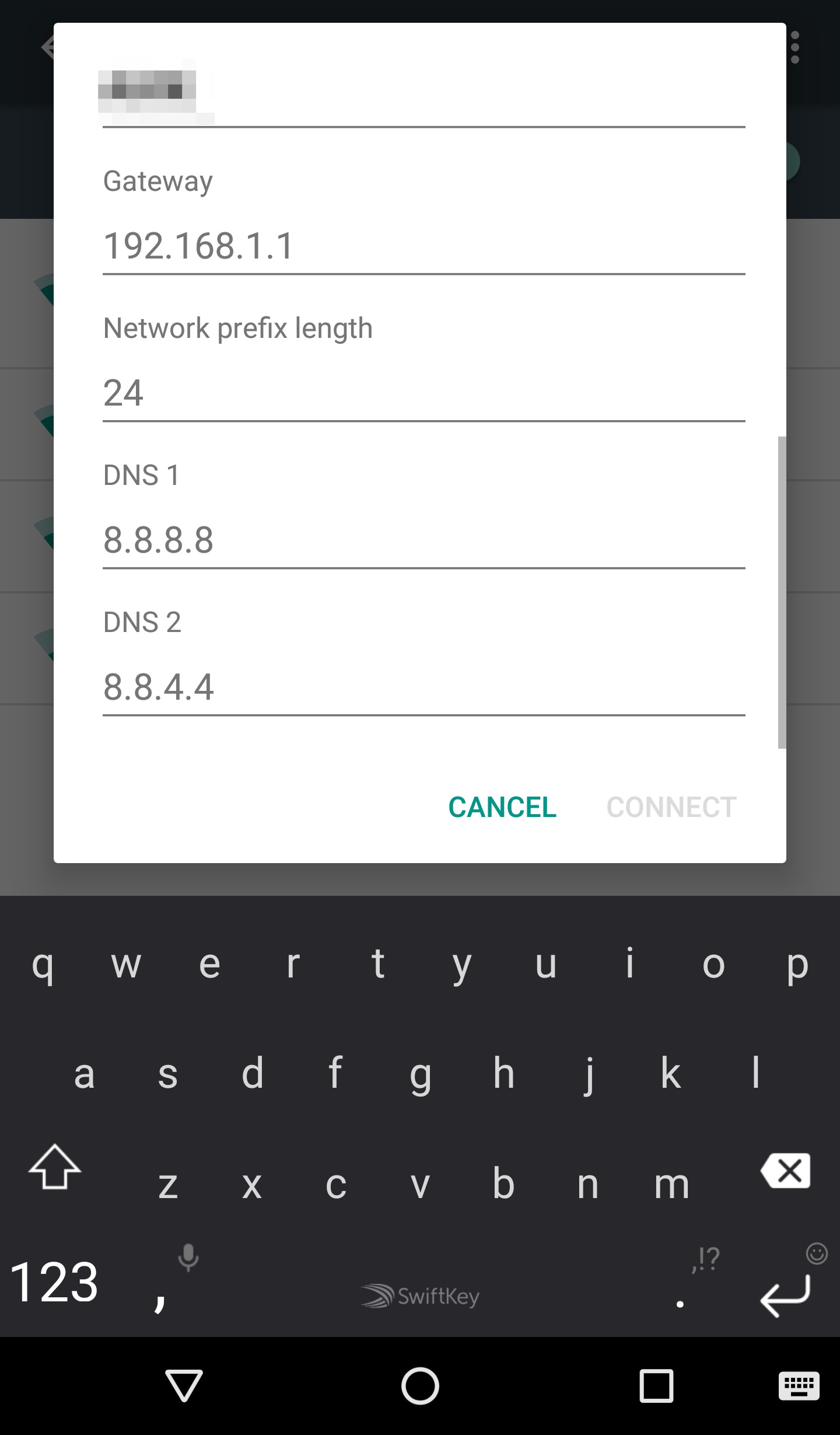 Change DNS of Wi-Fi network