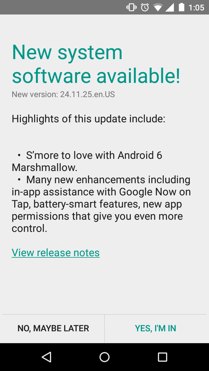 Moto G3 Marshmallow update