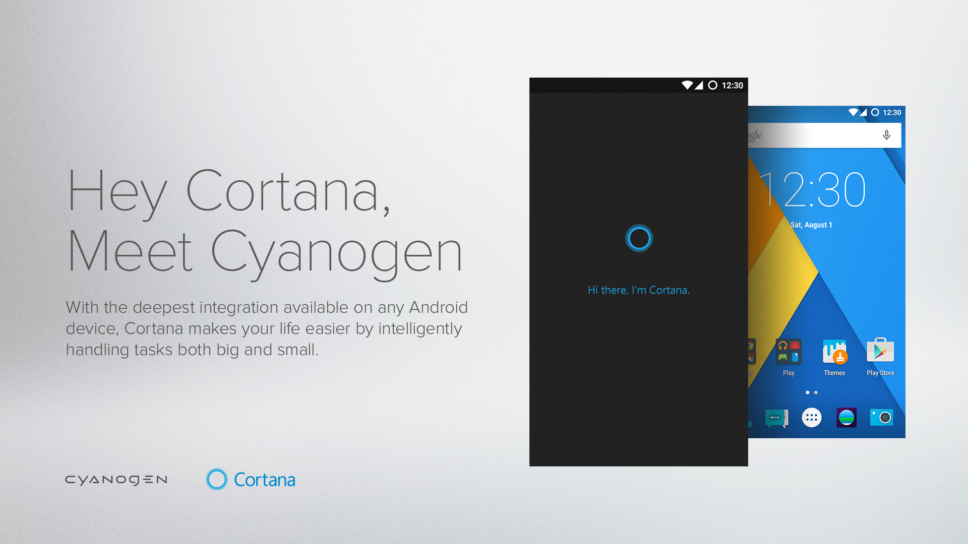 Cyanogen OS 12.1.1 Cortana