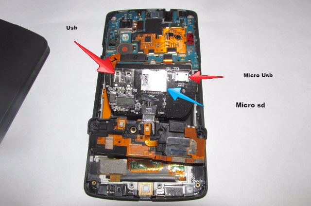 Nexus 5 microSD card slot
