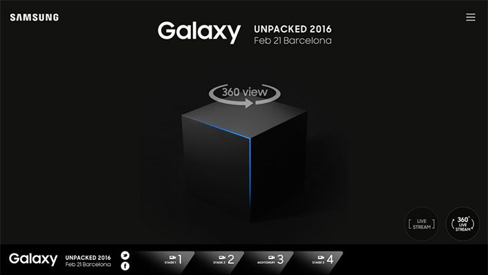 Galaxy Unpacked live streaming 360 degree