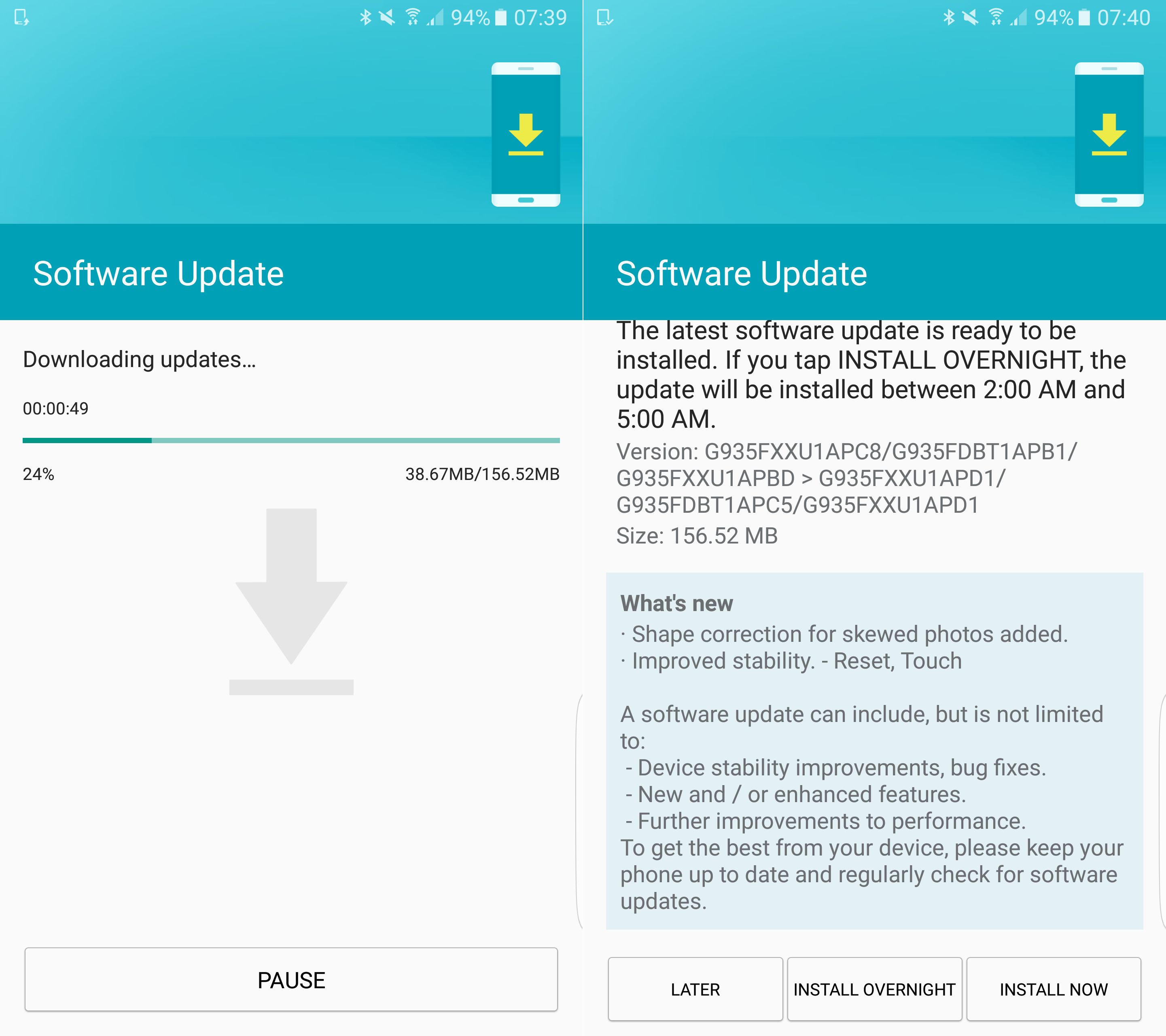 Galaxy S7 OTA