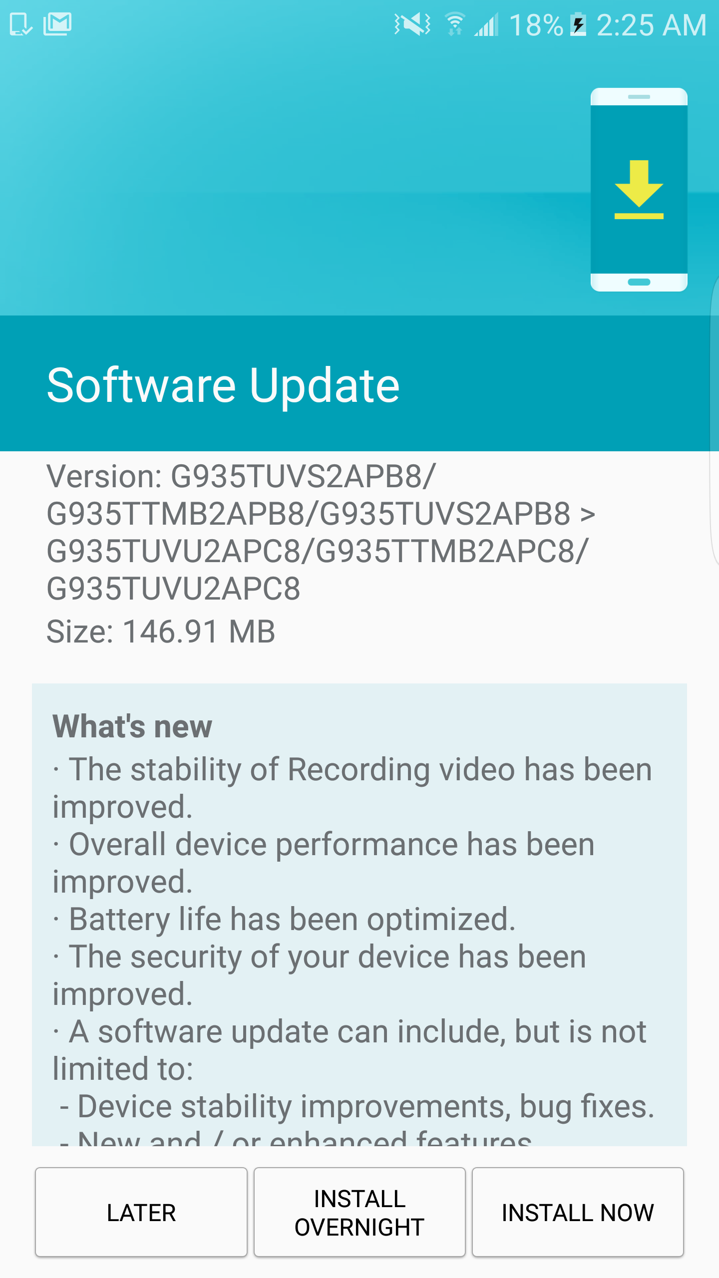 Galaxy S7 on T-Mobile software update