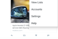Overflow menu being tested 1