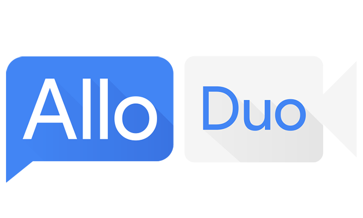 Google Allo and Duo icons