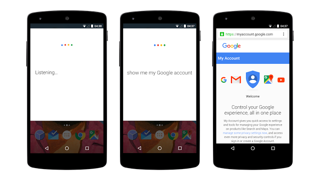 Google My Account Voice Search
