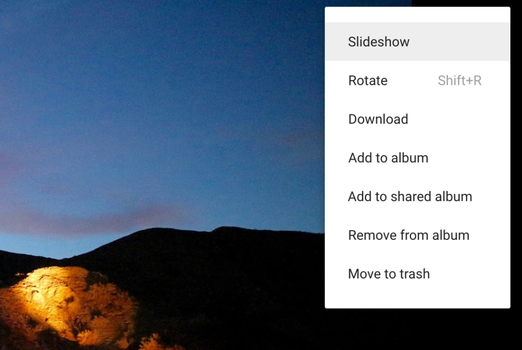 Google Photos Slideshow