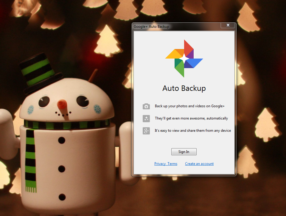 google photo backup