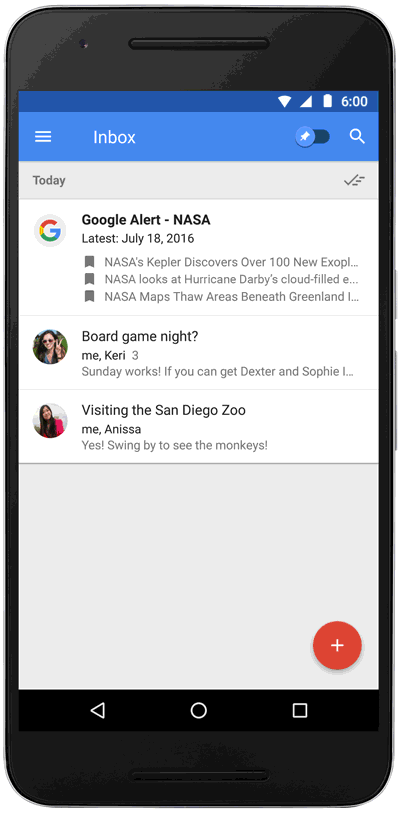 Google Alerts Inbox alerts