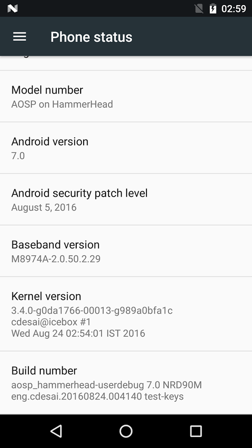Nexus 5 Nougat