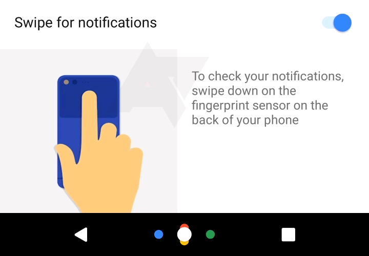 Nexus swipe fingerprint