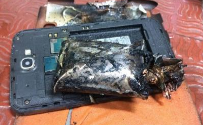 Galaxy Note 2 after exploding