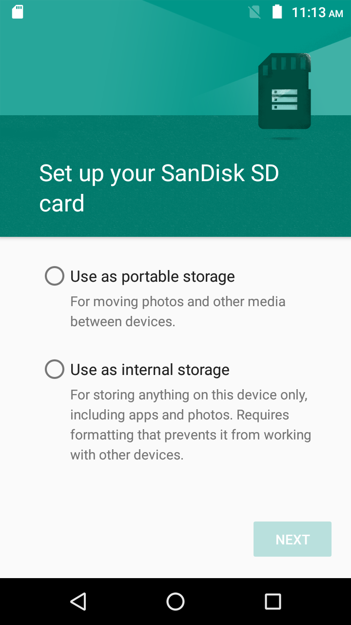 Moto E3 Power SD Card