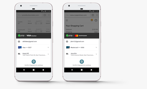Android Pay Visa MC teamup