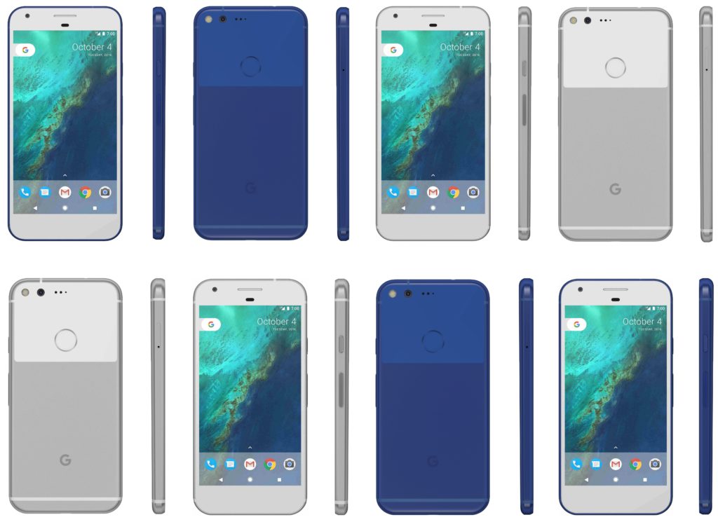 Google Pixel in blue
