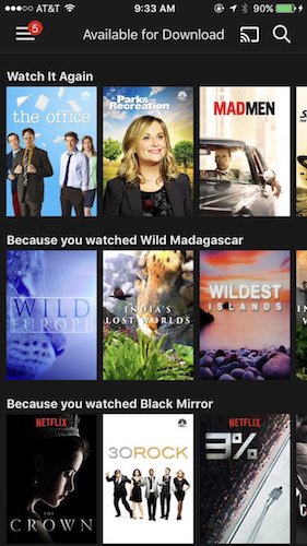 Netflix offline