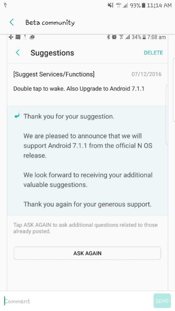 Android 7.1 on Galaxy S7