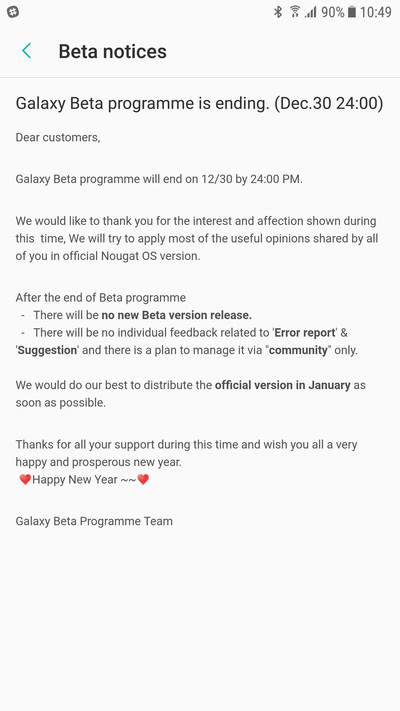 Samsung Galaxy S7 to Officially Get Android 7.1.1 Update in January 4 Galaxy Beta program