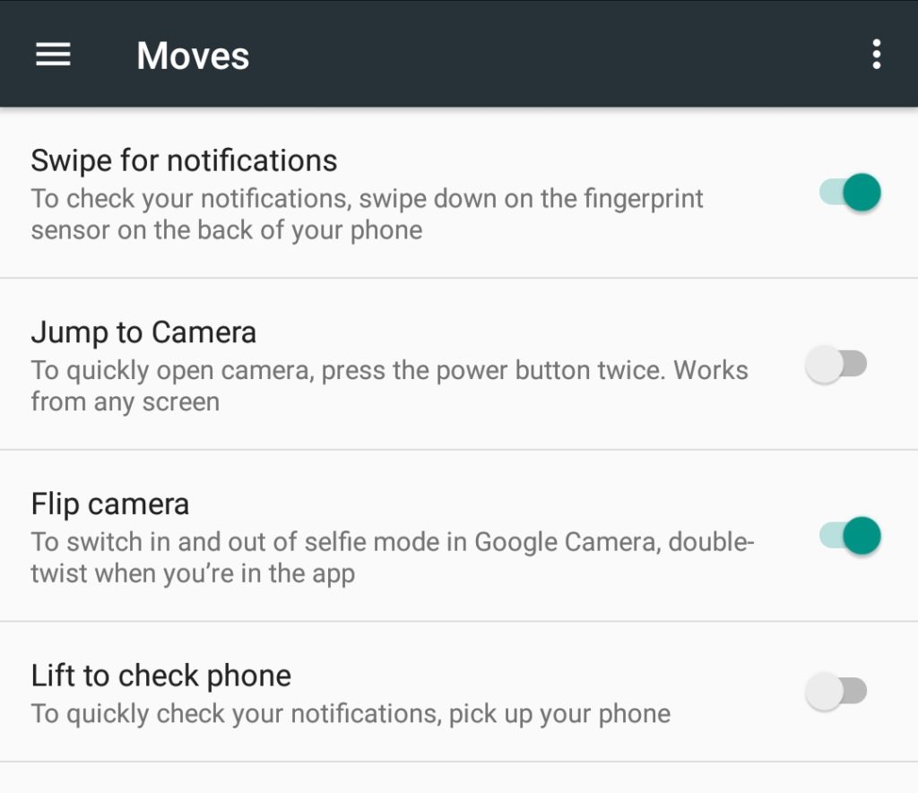 Nexus 5X Fingerprint Gesture