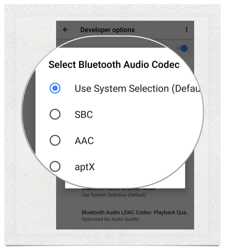 Android O Audio Codec aptX LDAC