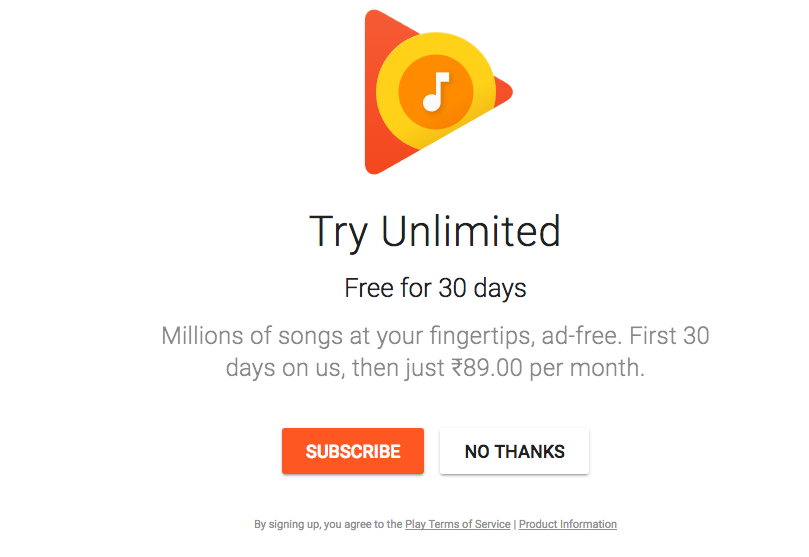 Google Play Music All Access