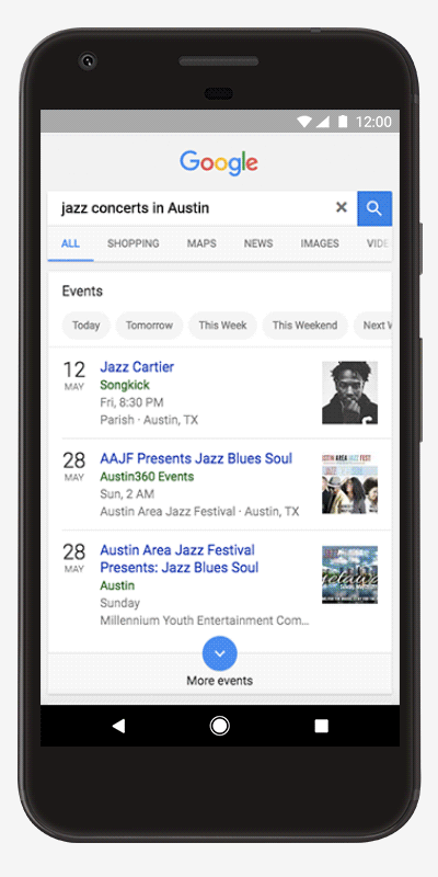 Google Search Events