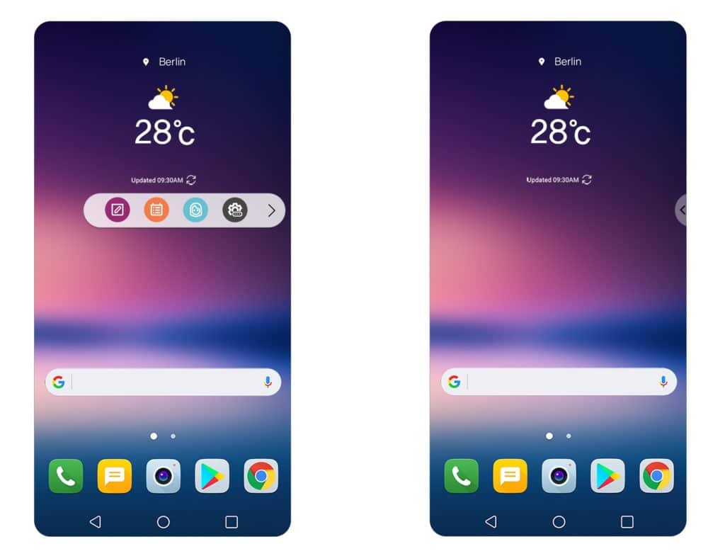LG V30 floating bar