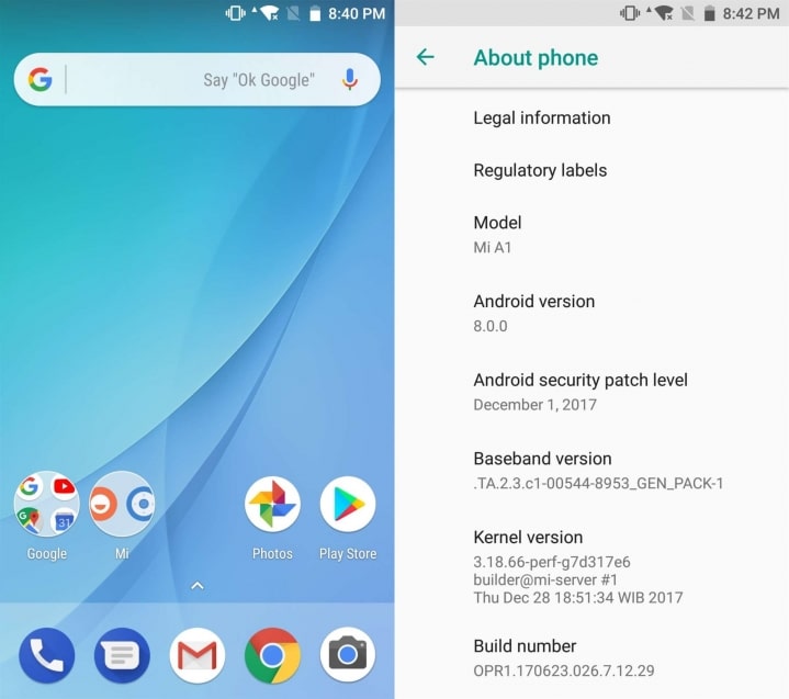 MI A1 Oreo