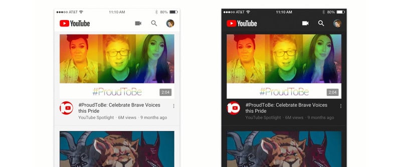 Youtube dark theme