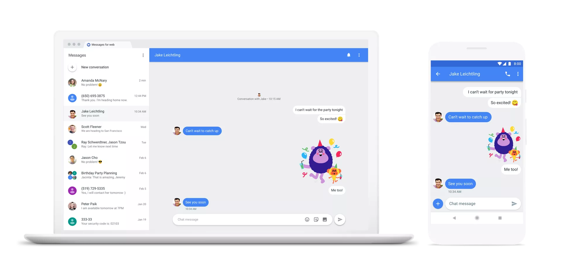 Android Messages web