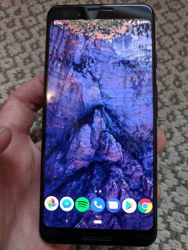 The front of the Pixel 3