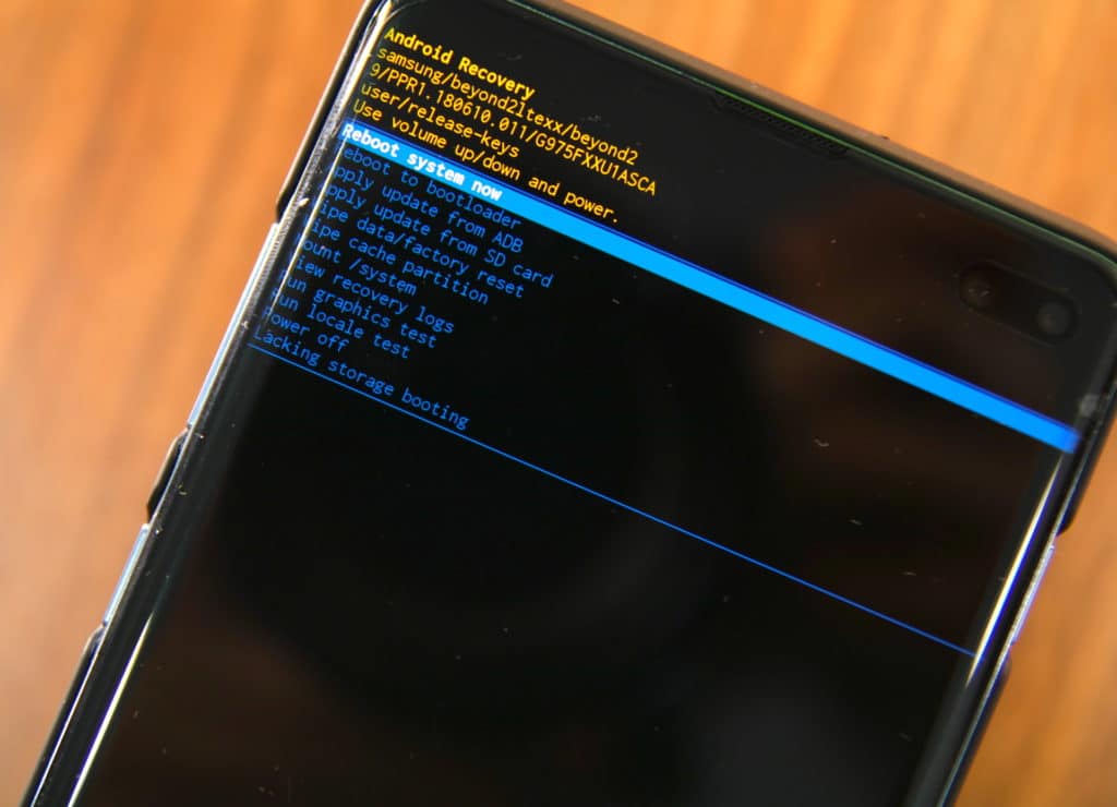Galaxy S10 recovery mode