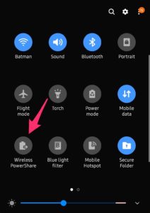 Galaxy S10 wireless powershare