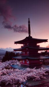 churei tower mount fuji in japan 8k 68 1440x2560
