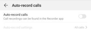 huawei auto record calls