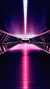 synthwave aesthetic corridor 4k j1 1440x2560