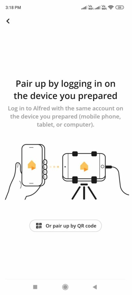 Setting up the viewer device for Alfred Camera