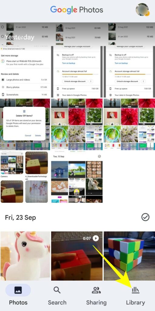 Transfer photos to secondary account to free up space in Google Photos