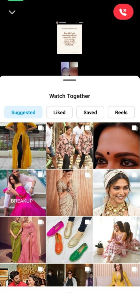 Instagram for video calling