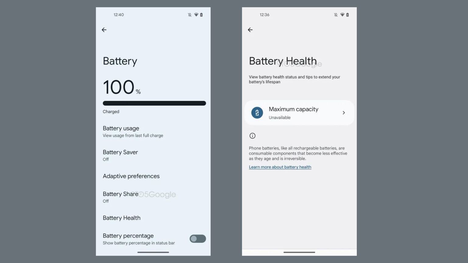 Android 13 QPR1 Beta Battery Health