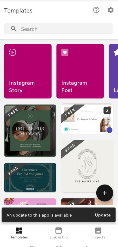 Godaddy Studio app for Instagram