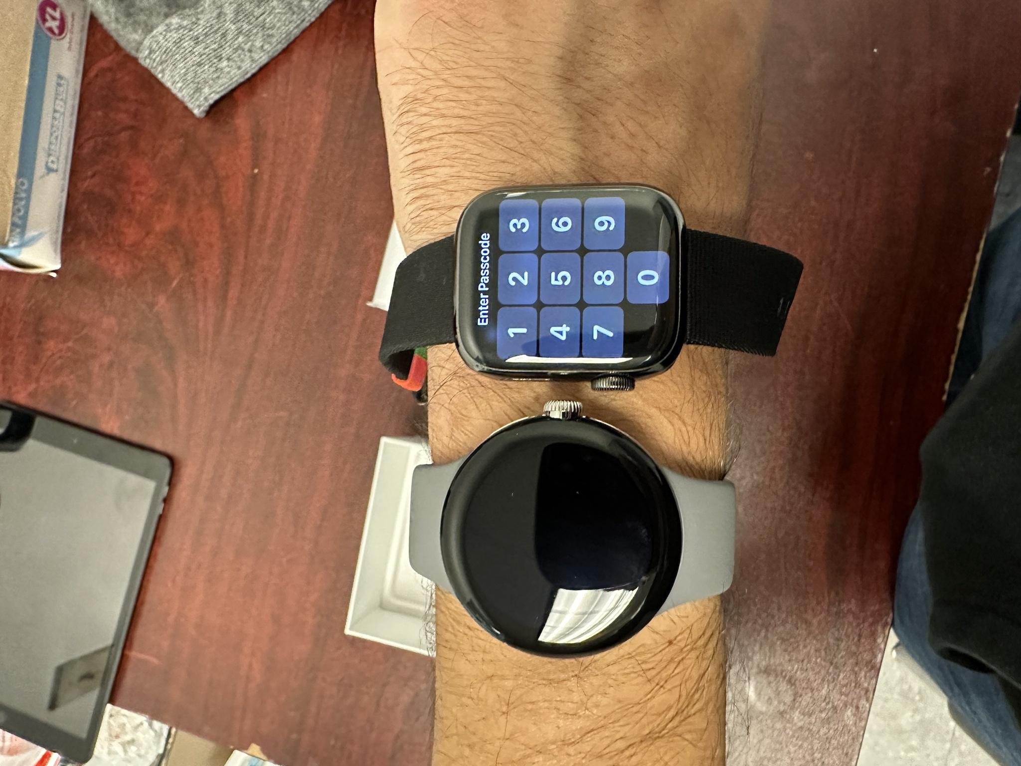 Google Pixel Watch vs 41mm Apple Watch