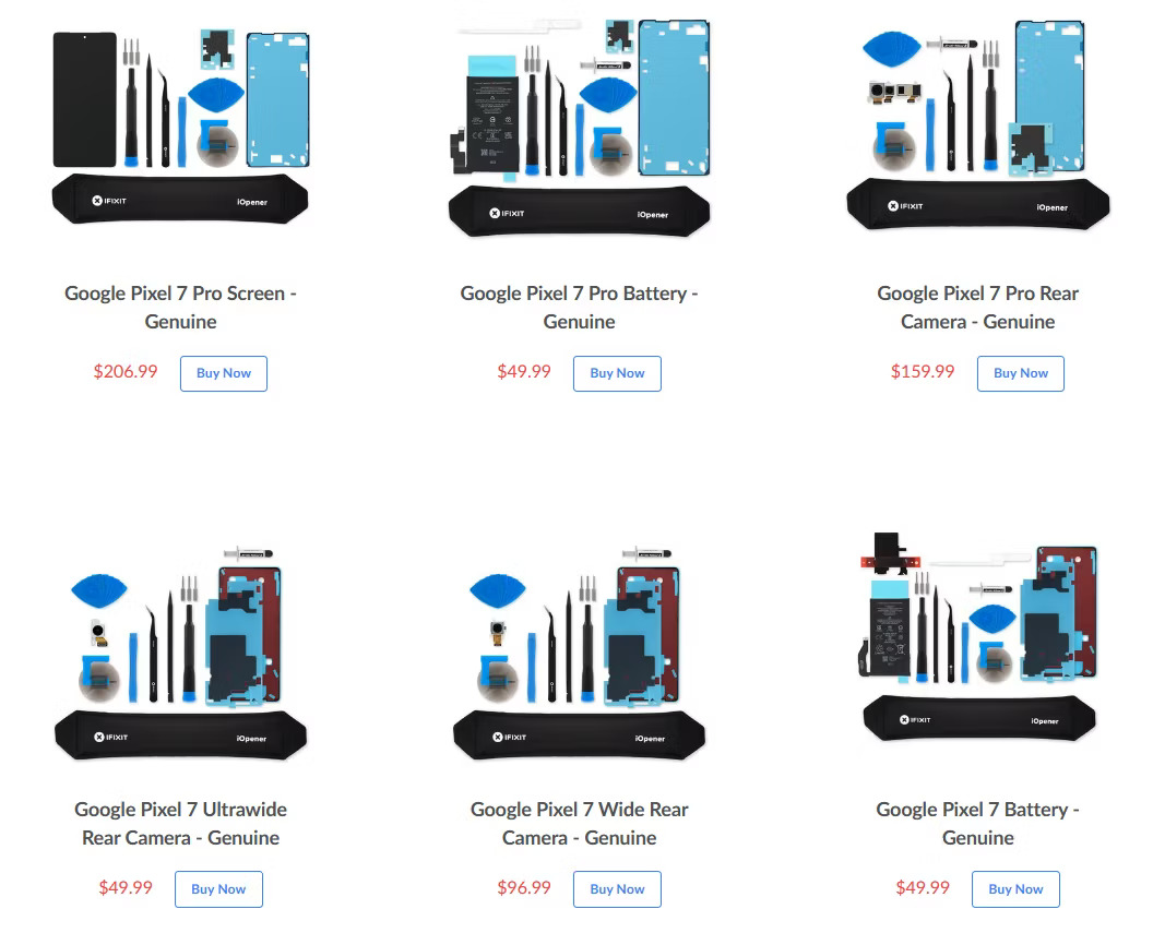 Piezas de repuesto de Pixel 7 iFixit