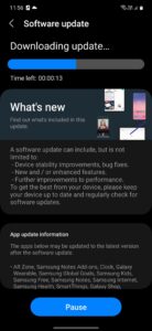 Samsung Galaxy S23 Software Update
