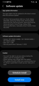 Samsung Galaxy S23 Software Update
