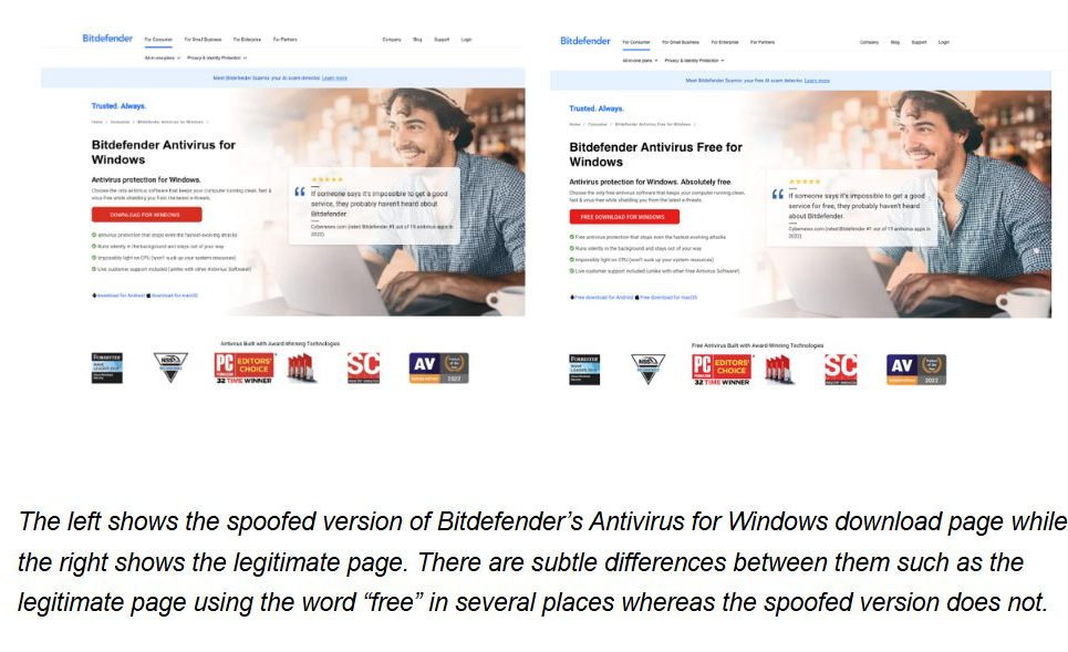 Site falso da Bitdefender ligado a malwares que atacam usuários bancários e de criptomoedas 2 2025 05 29T20 38 25 1 e1748522570315