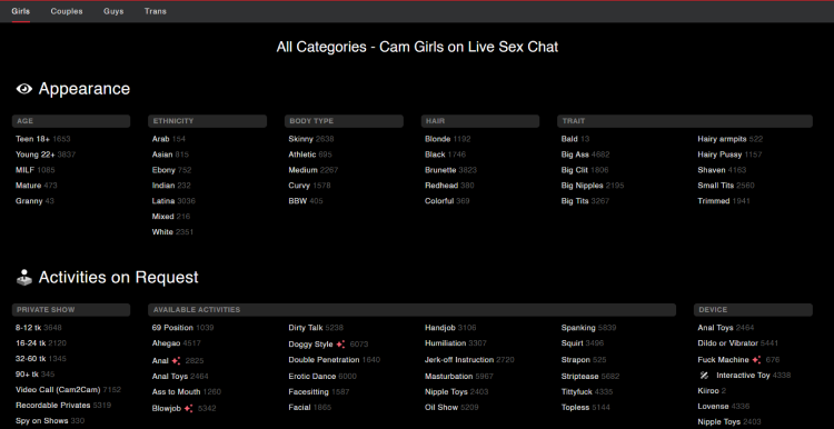 Stripchat Features