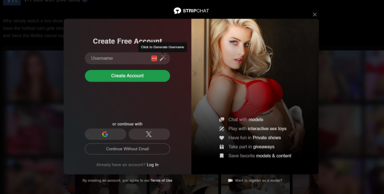 Create a Stripchat Account